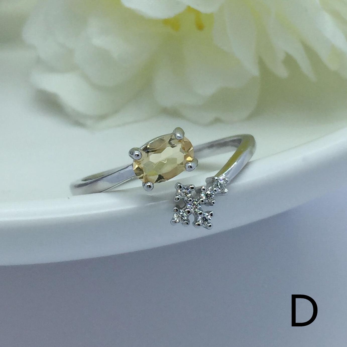 No.A-E Baceda Citrine S925 ring adjustable/free size with certificate