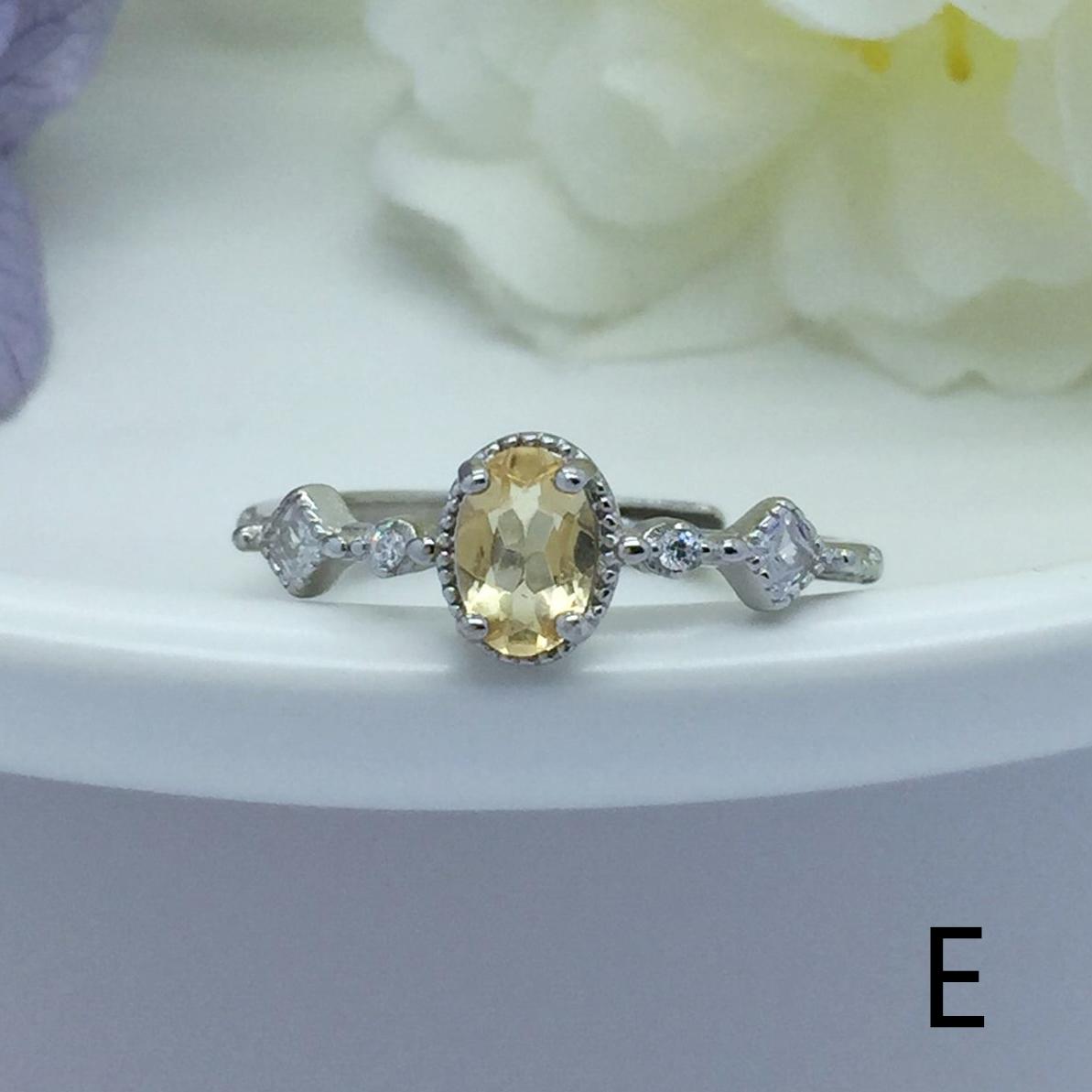 No.A-E Baceda Citrine S925 ring adjustable/free size with certificate
