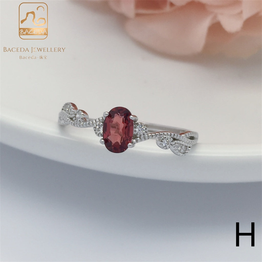 NO.F-J Baceda natural garnet S925 ring adjustable/free size with lock and certificate