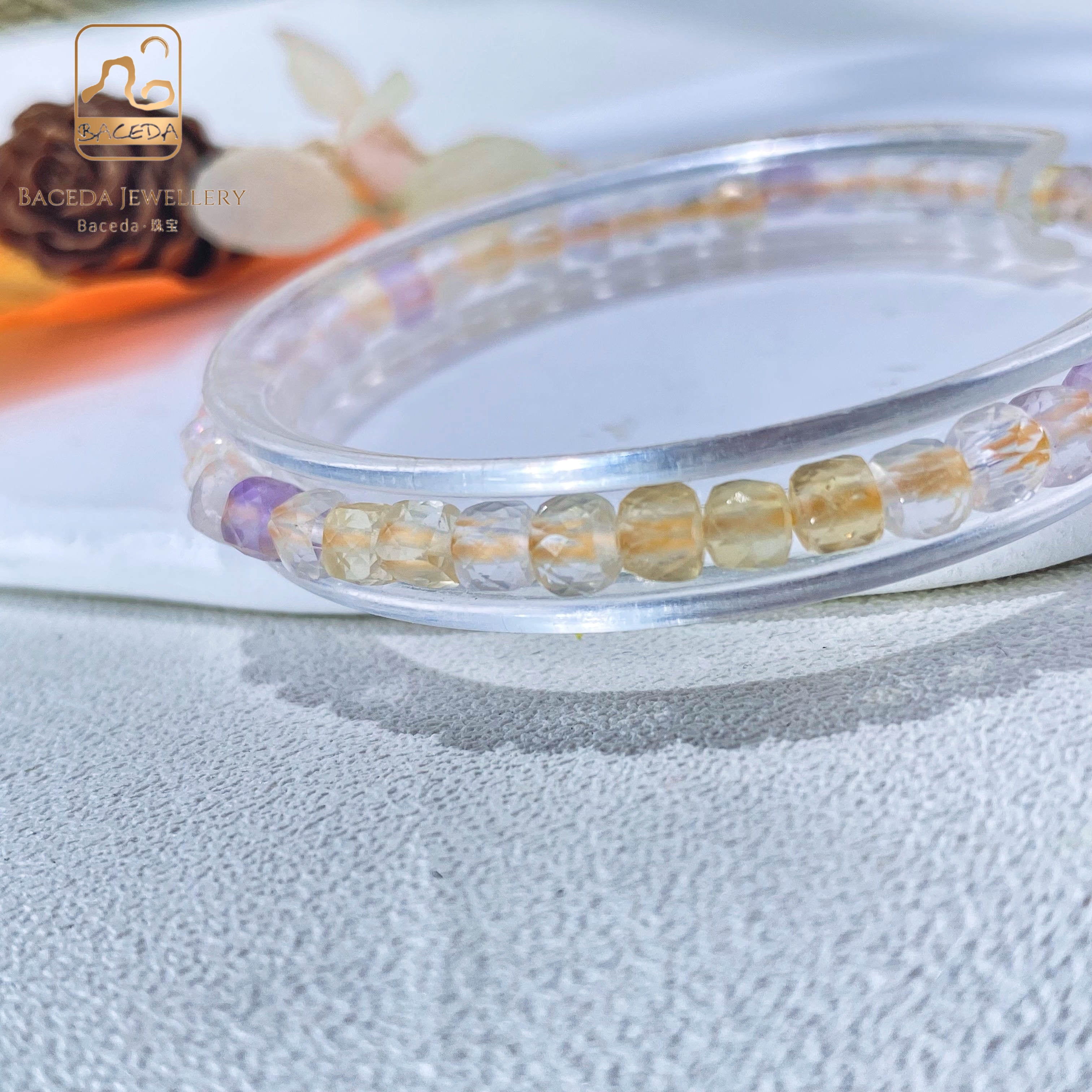 Facted Mini beaded Bracelet Collection Tourmaline c itrine sunstone amethyst spinel sapphire topaz labradorite Serpentine