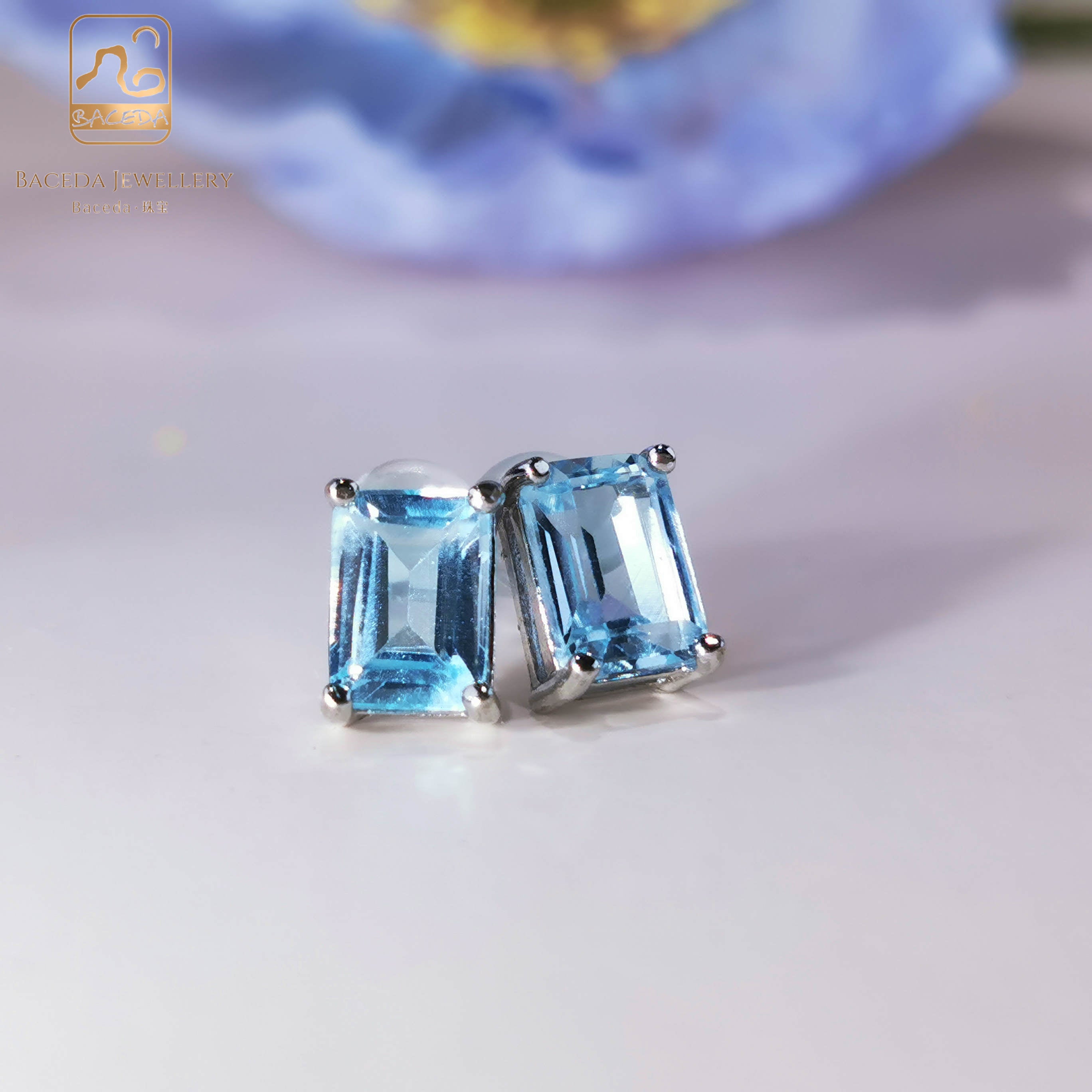 20230110 Hoa tai đinh tán đá thạch anh tím/vàng chanh/vàng lục bảo/topaz/garnet S925 hàng ngày 