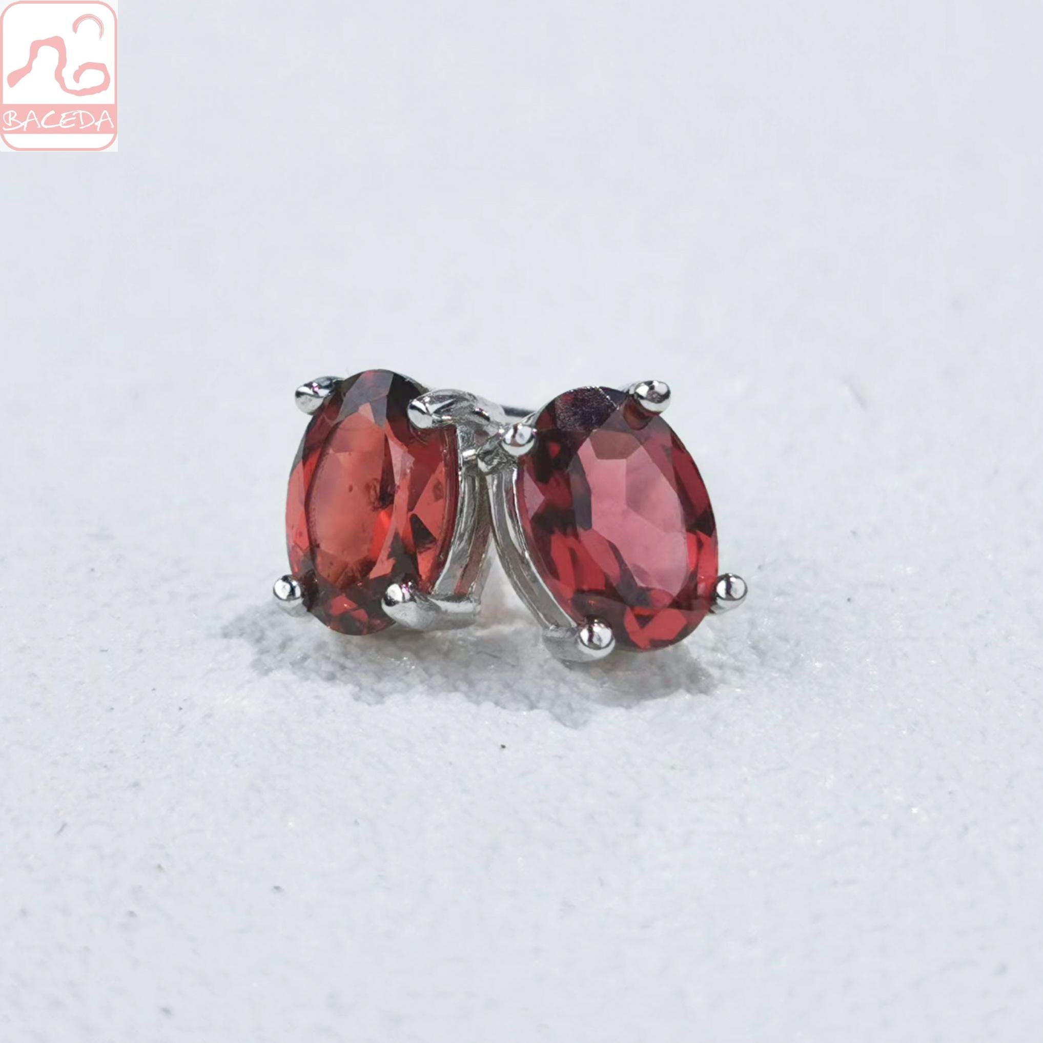 20230110 Hoa tai đinh tán đá thạch anh tím/vàng chanh/vàng lục bảo/topaz/garnet S925 hàng ngày 