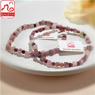 Facted Mini beaded Bracelet Collection Tourmaline c itrine sunstone amethyst spinel sapphire topaz labradorite Serpentine
