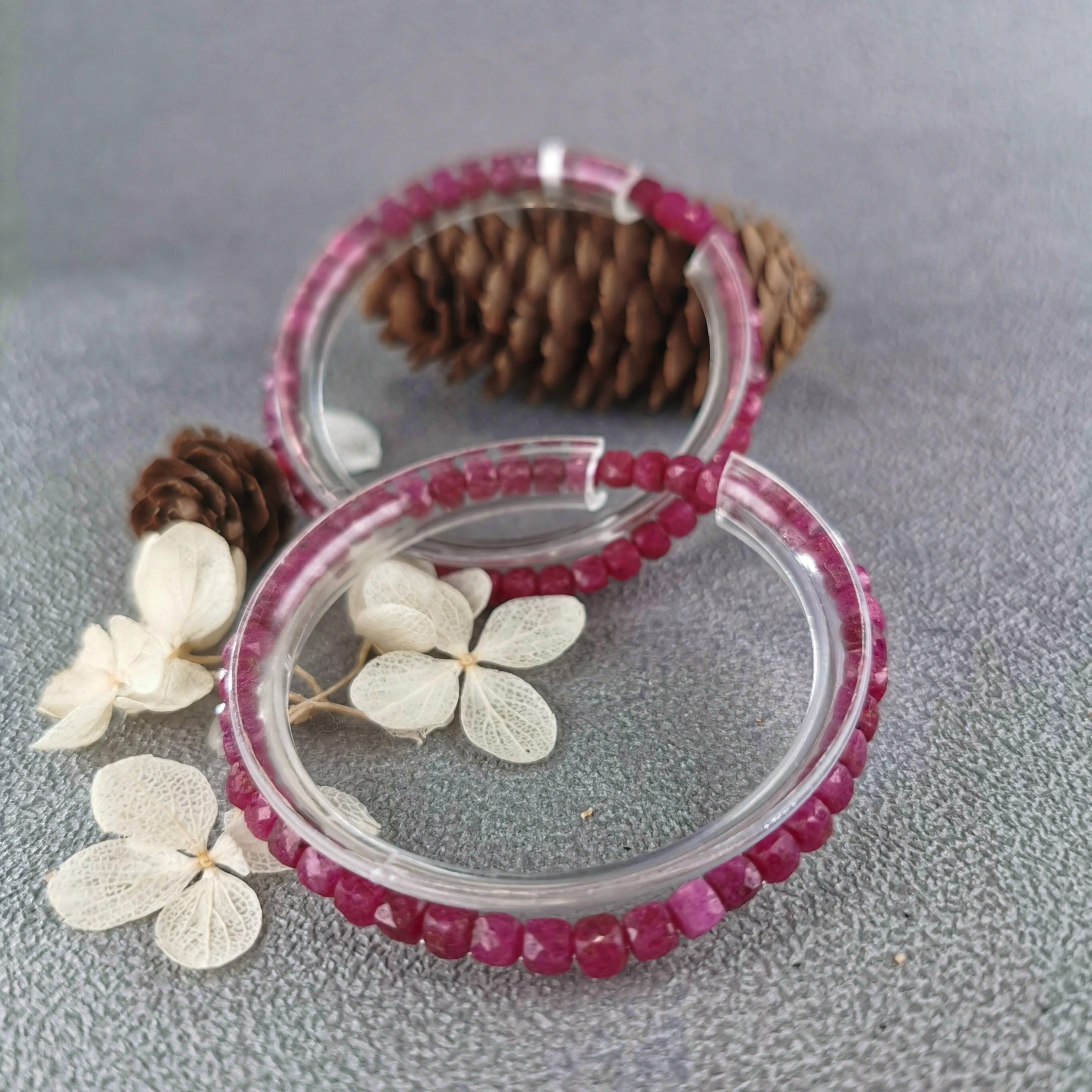 Bộ sưu tập Baceda mini Faceted Vòng tay hạt Ruby