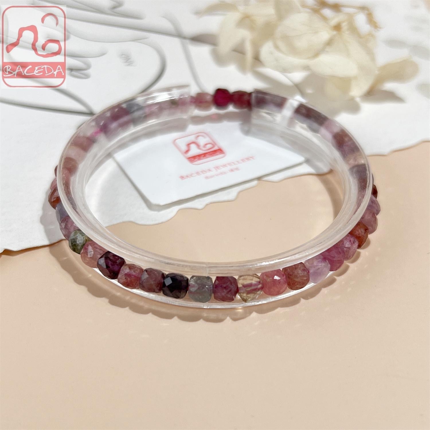 Facted Mini beaded Bracelet Collection Tourmaline c itrine sunstone amethyst spinel sapphire topaz labradorite Serpentine