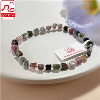 Facted Mini beaded Bracelet Collection Tourmaline c itrine sunstone amethyst spinel sapphire topaz labradorite Serpentine